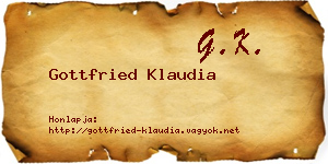 Gottfried Klaudia névjegykártya